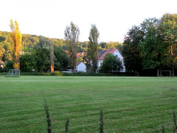 Großfeldplatz zu Kleinfeld umgewandelt, nachdem kein Wettkampfbetrieb, sondern nur noch Kleinfeld-Freizeitfußball angeboten wird